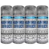 4X Paint Factory Grey Hammered Spray Paint 400ml Spray Paint